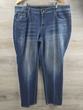CATO Premium Plus Size 18W Medium Wash Straight Leg Jeans